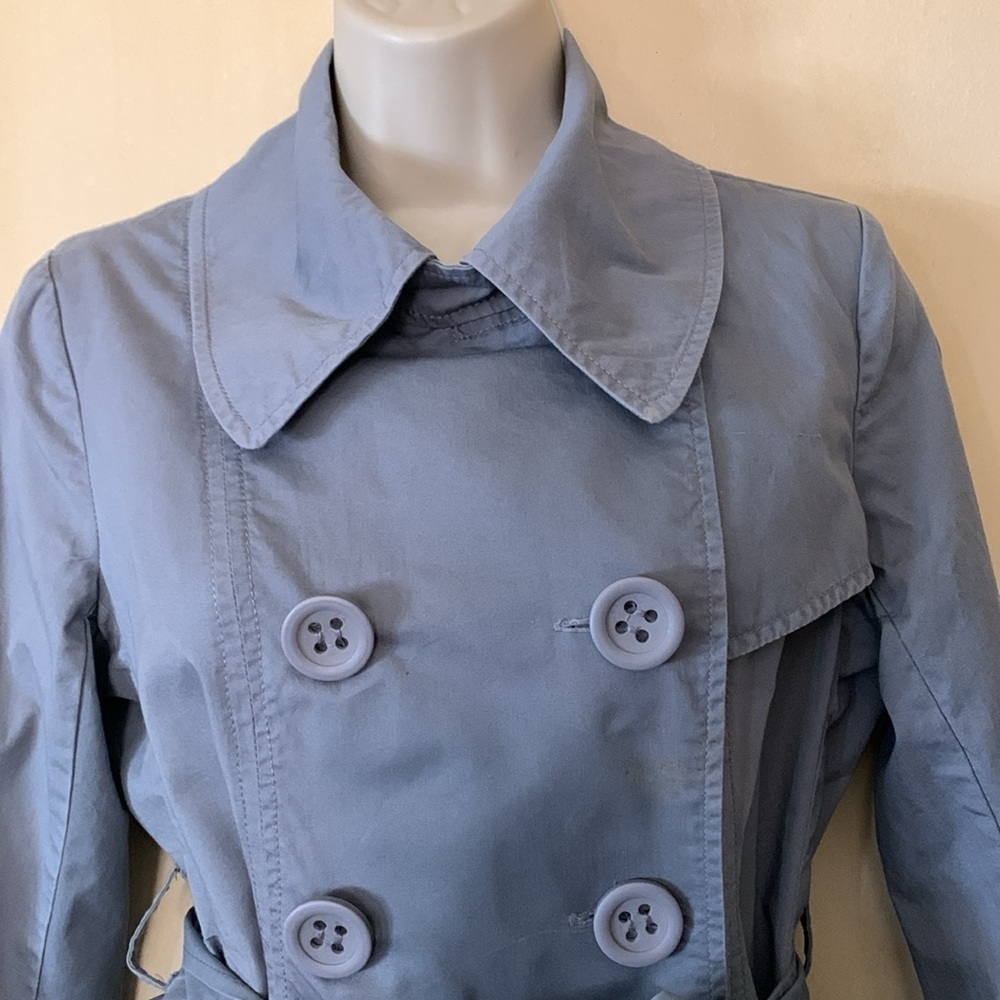 B’s Closet steel grey raincoat military style size M - Picture 2 of 12